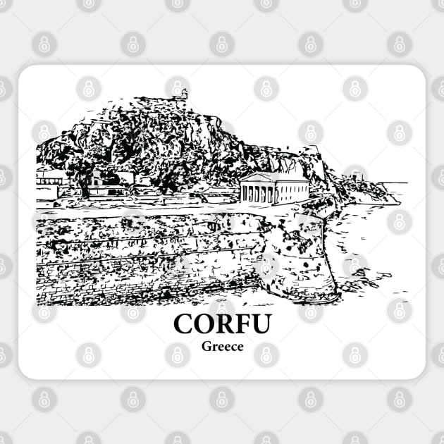 Corfu - Greece Magnet by Lakeric